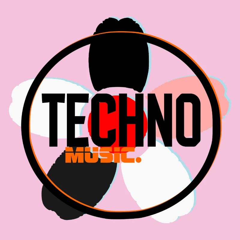Techno Music Circle Logo
