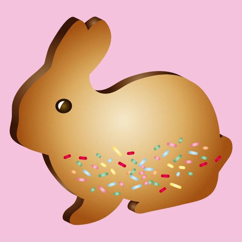 Motif de biscuits de lapin de Pâques avec des vermicelles de sucre colorées