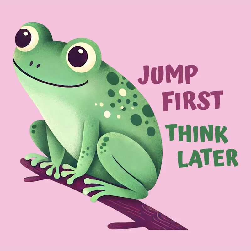 Frosch mit Zitat
