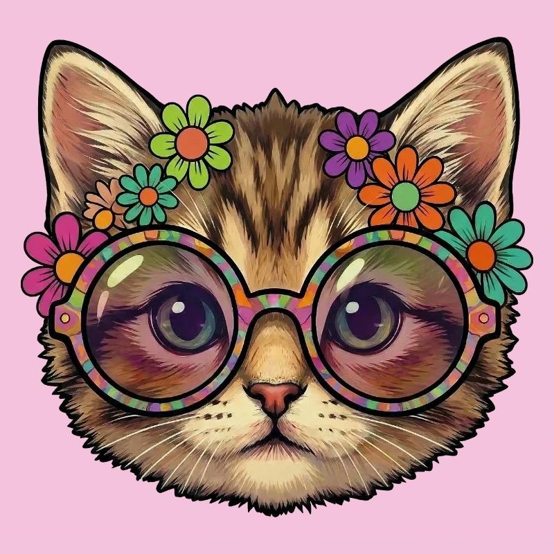 Hippie Kätzchen Katze