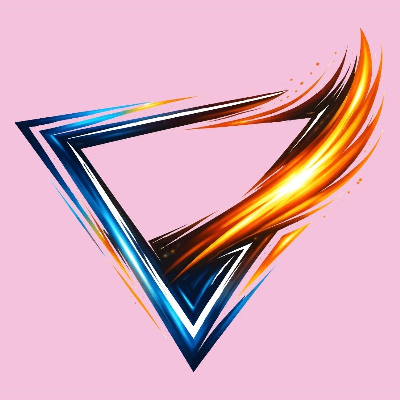 Leotard Design Triangle Blue Orange Dynamic Style