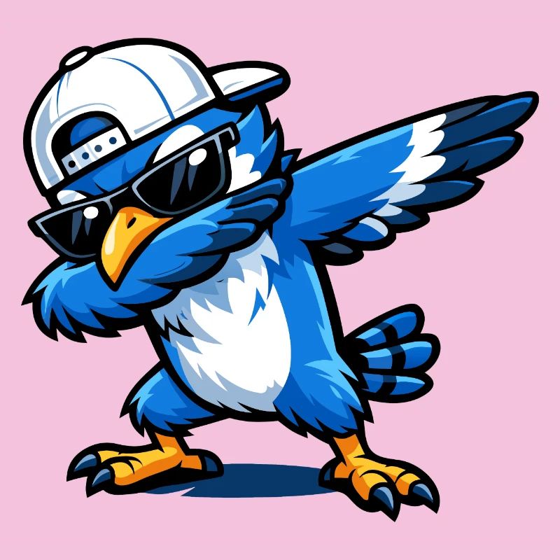 Dabbing Blue Jay