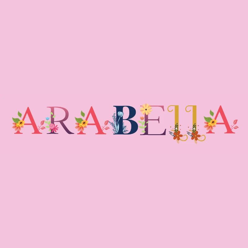ARABELLA nom orné de fleurs