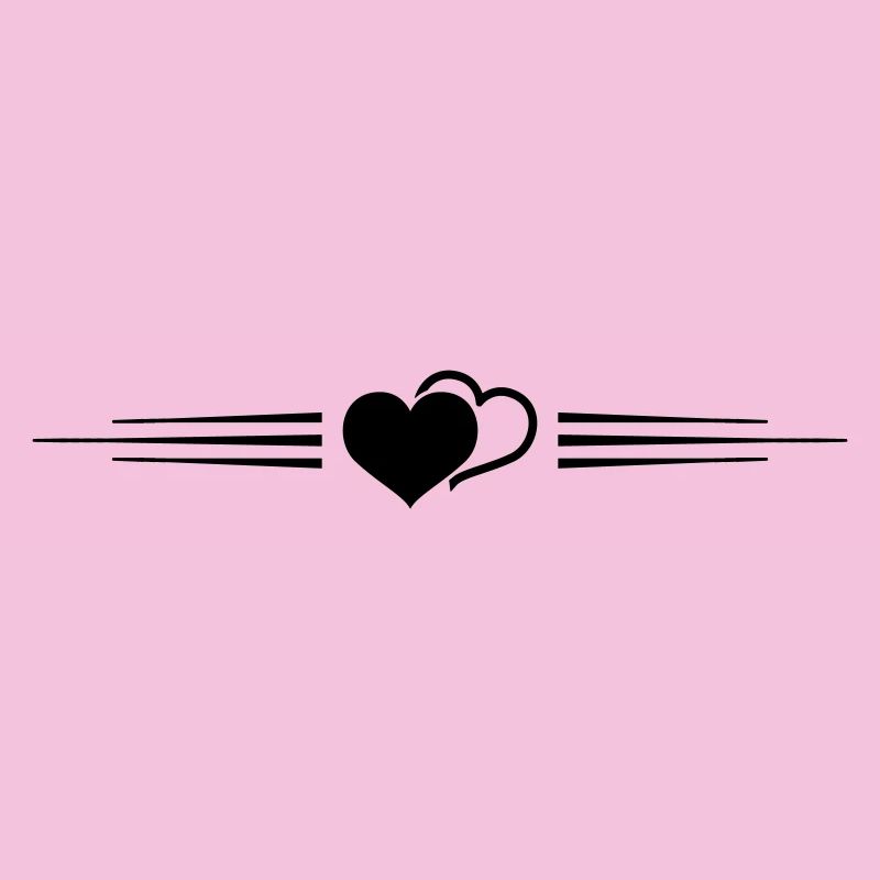 Ligne de symbole de cœurs