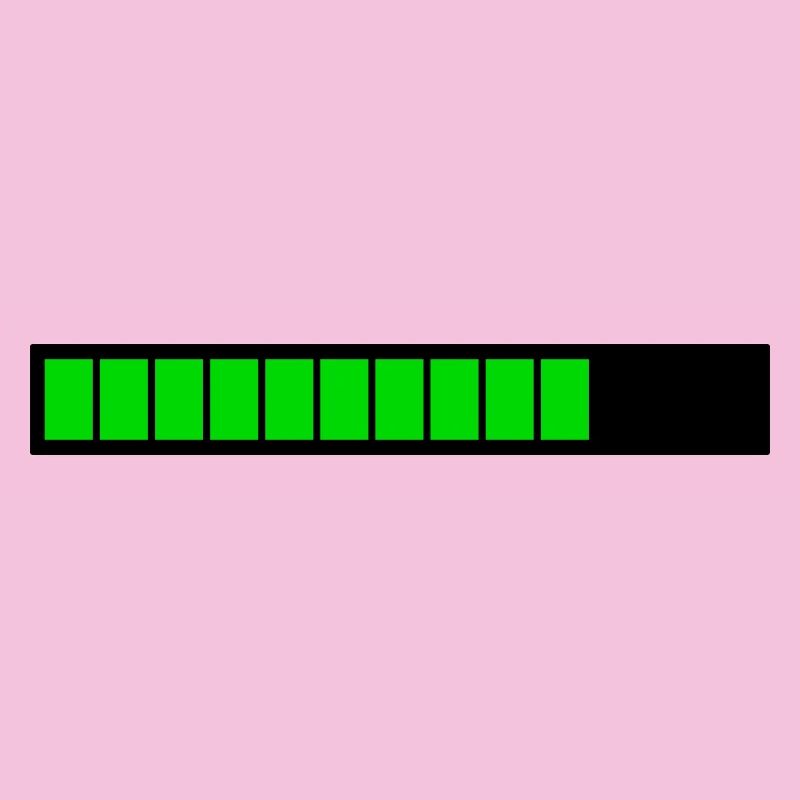 Rectangle loading bar Black Green (75%)