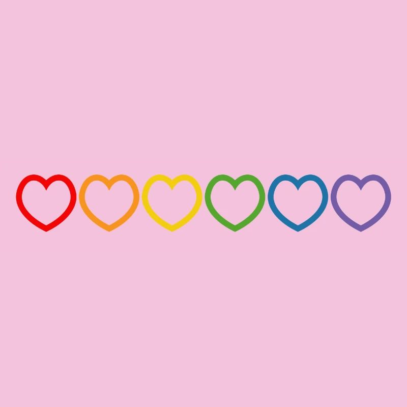 Regenbogenherzchen outline