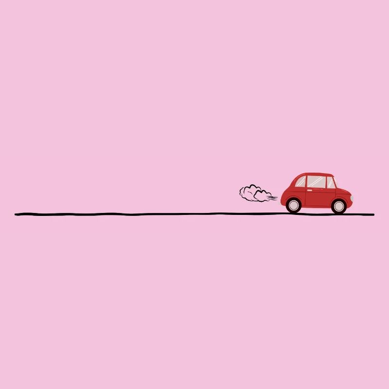 Rotes Auto auf der Straße
