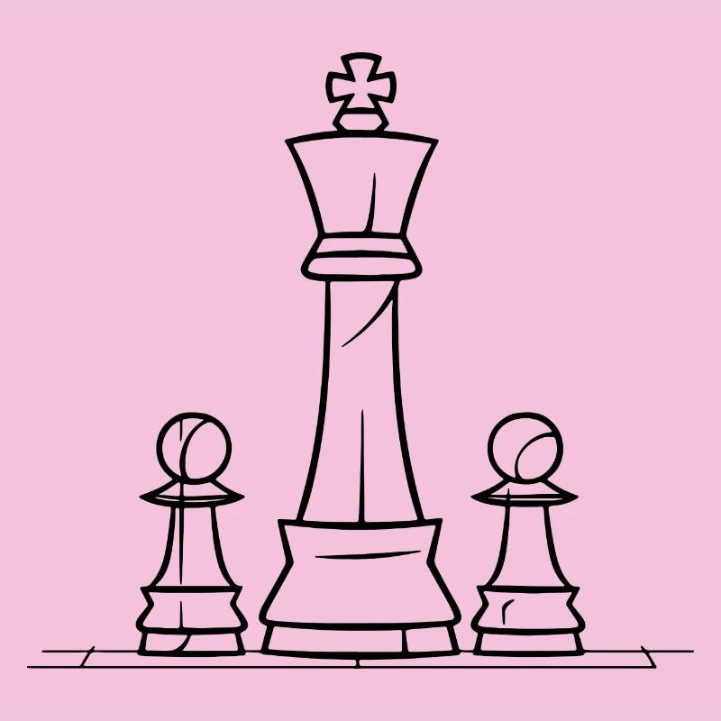 Chess Pieces Sketch