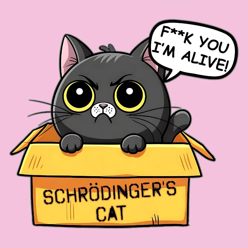 Schrödinger Katzenbox Lustige Katze