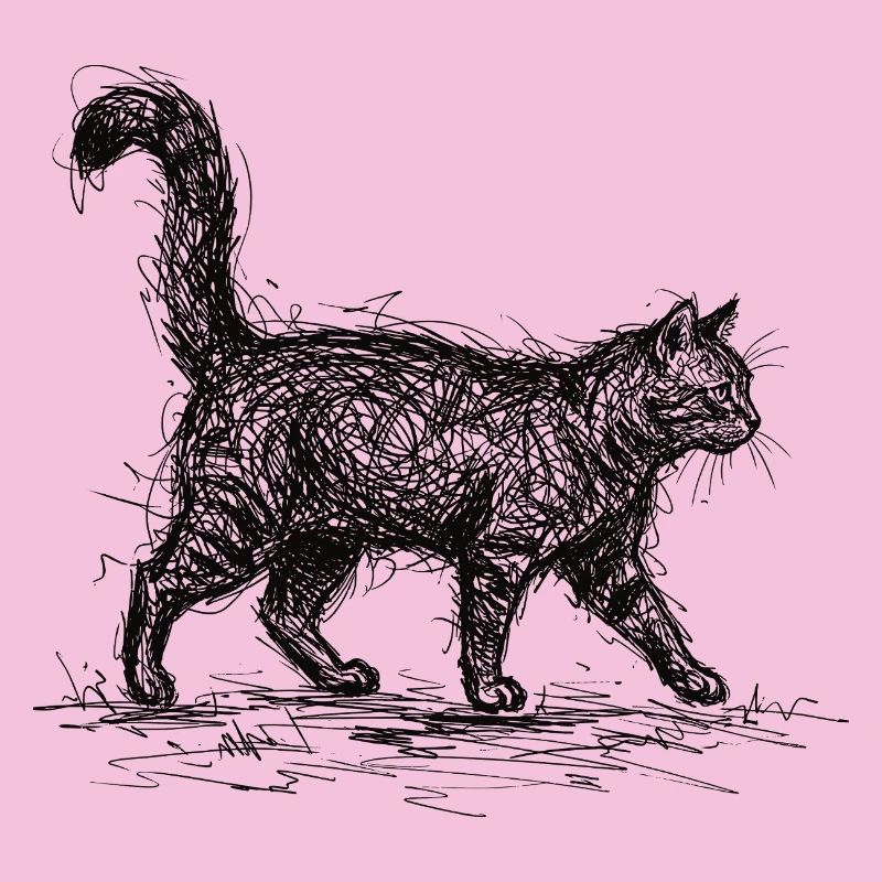 Cat Sketch – Minimalist Cat Design