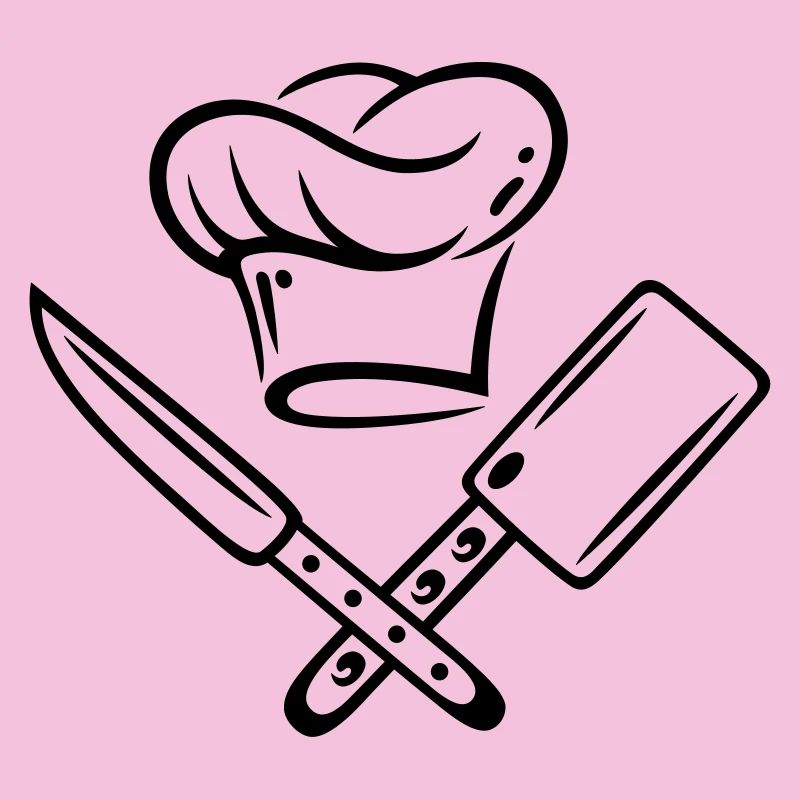 Kochen, Kochmütze mit Messer