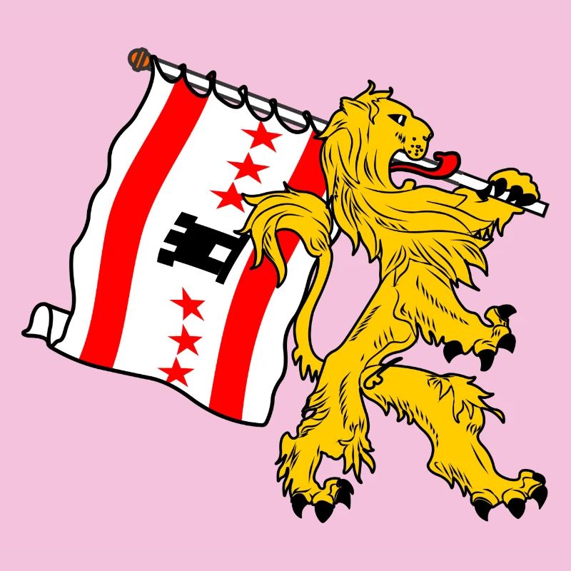 Lion avec drapeau Drenthe drenthe drapeau
