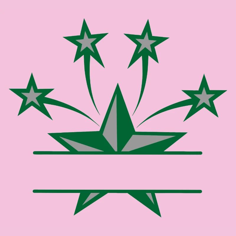 Star green and grey with bar between them