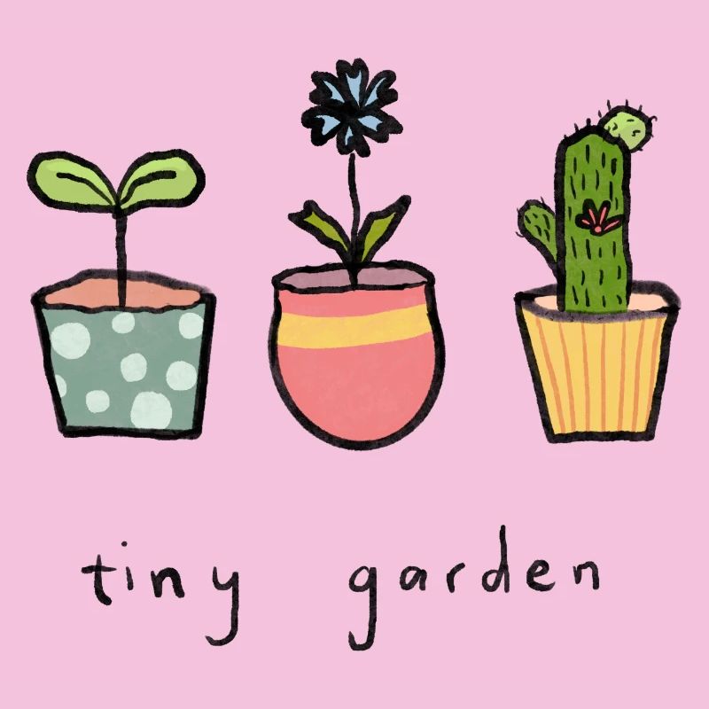 Petits pots de fleurs de jardin