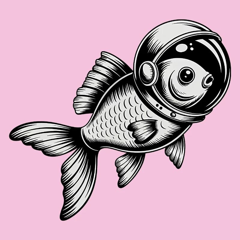 Poisson dans l’espace - Logo Cool Astonomy