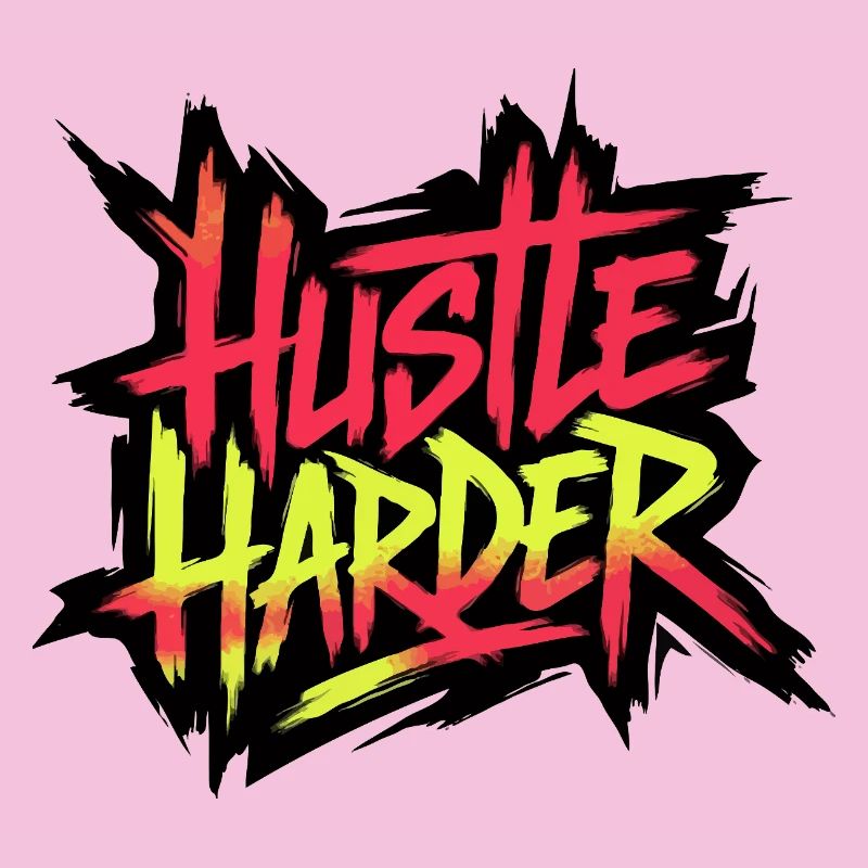 Hustle Neon Graffiti