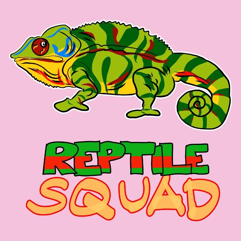 Art coloré du caméléon de l’escouade de reptiles