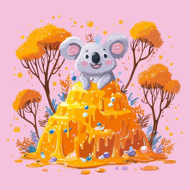 Koala auf Honigfels im Herbst