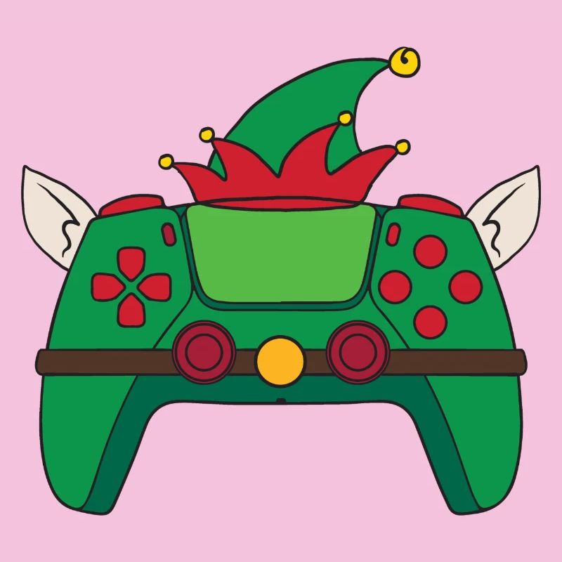 Elf Videospiel-Controller Weihnachts-Gamer-Elf