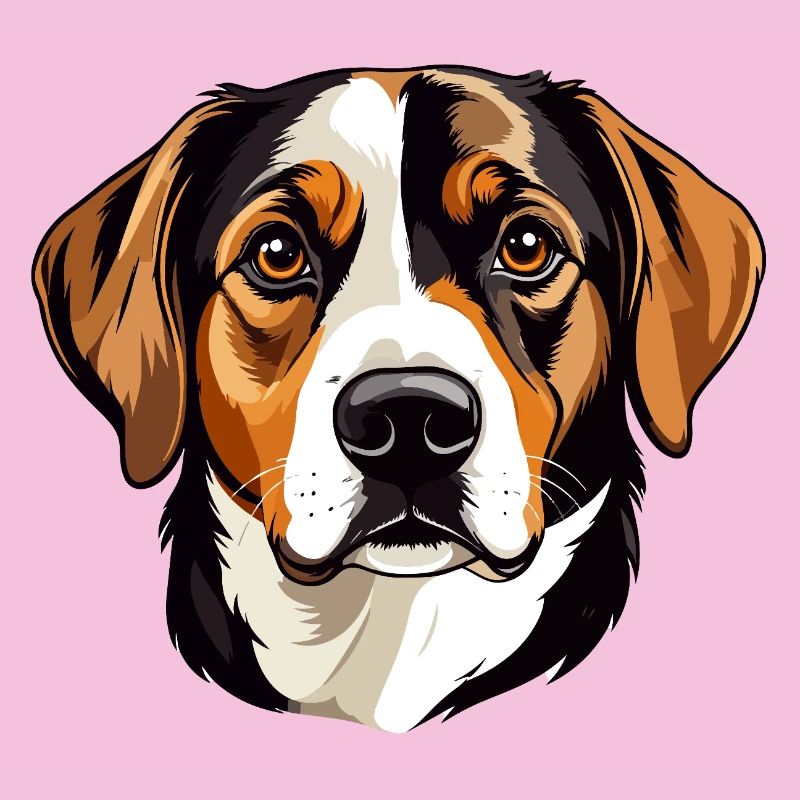Beagle head vector illustration