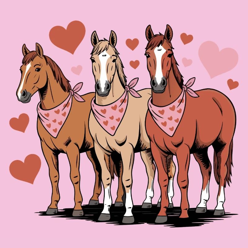 Les chevaux aiment la Saint-Valentin Heart Equestrian