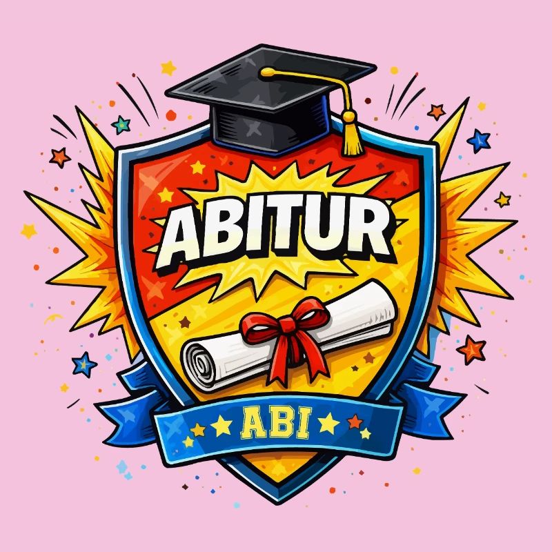 Abitur Abschluss Comic Schild