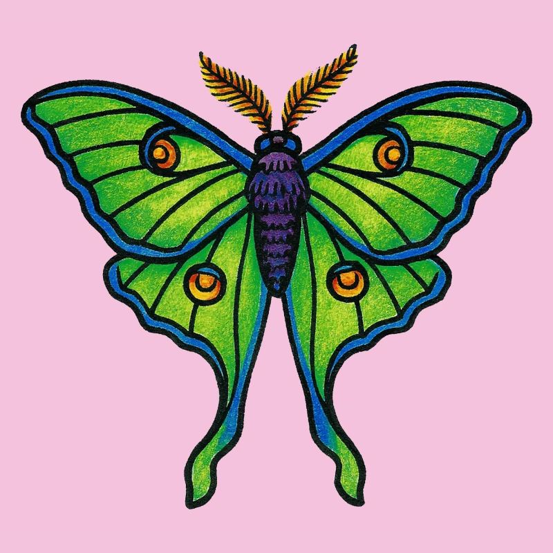 Neon Green Butterfly Winged Bloom