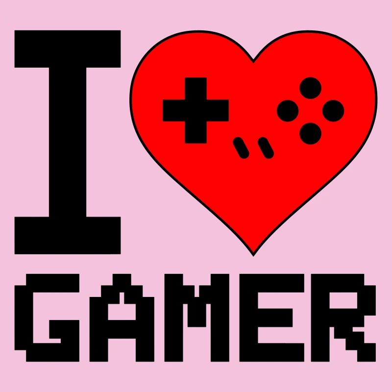 Herz mit Game-Controller Silhouette