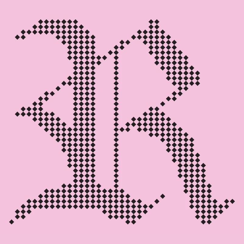 Typografisches R-Gotik-Buchstabendesign