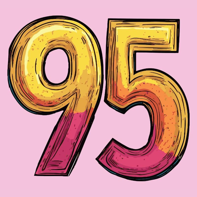 Chiffre 95 coloré
