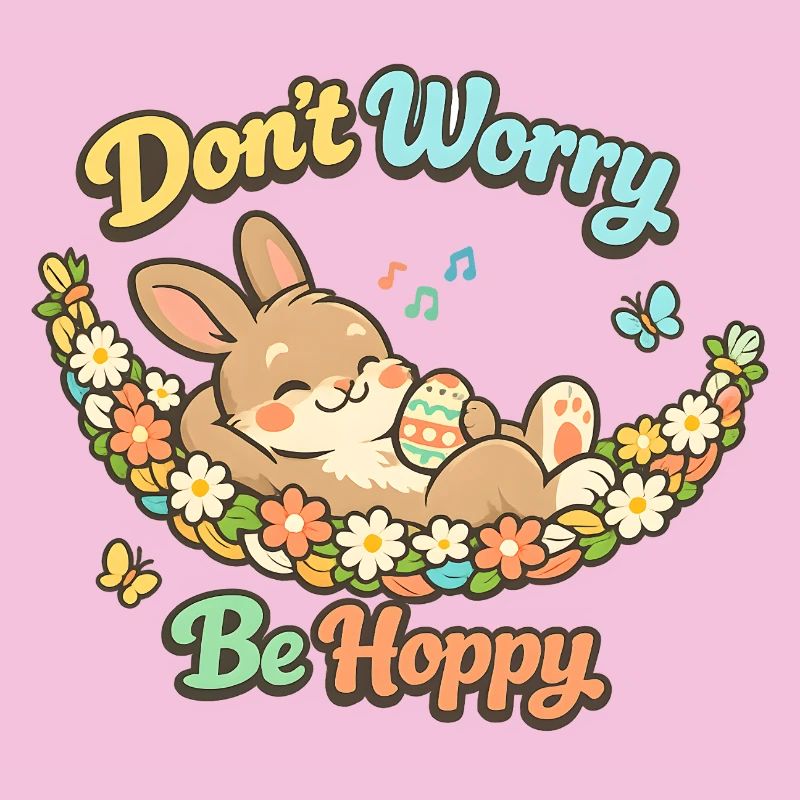 Ne t’inquiète pas, sois joyeuse Pâques, jeu de mots drôle.