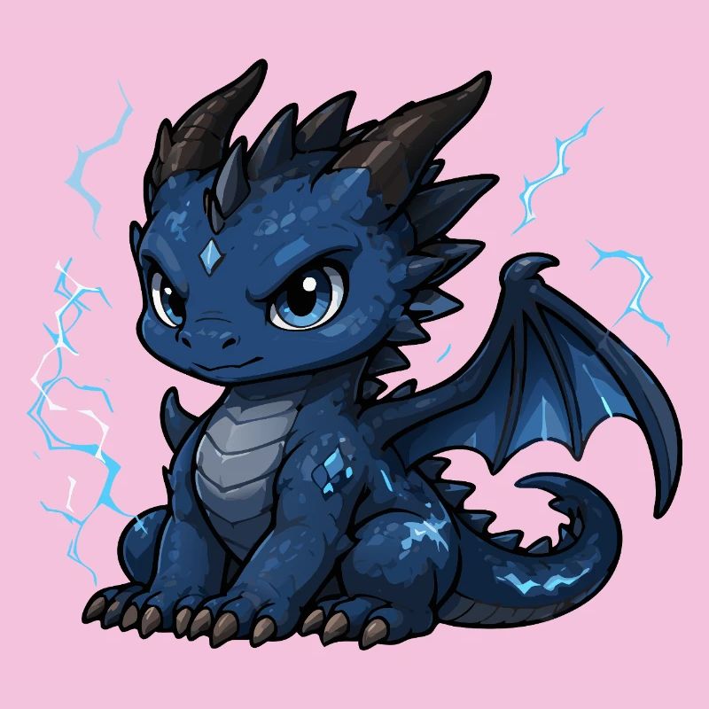 Blau Blitzdrache