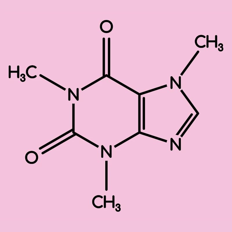 Koffein-Molekül - Strukturformel