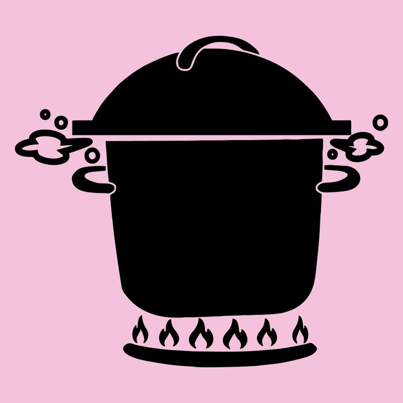 Soup pan on gas burner