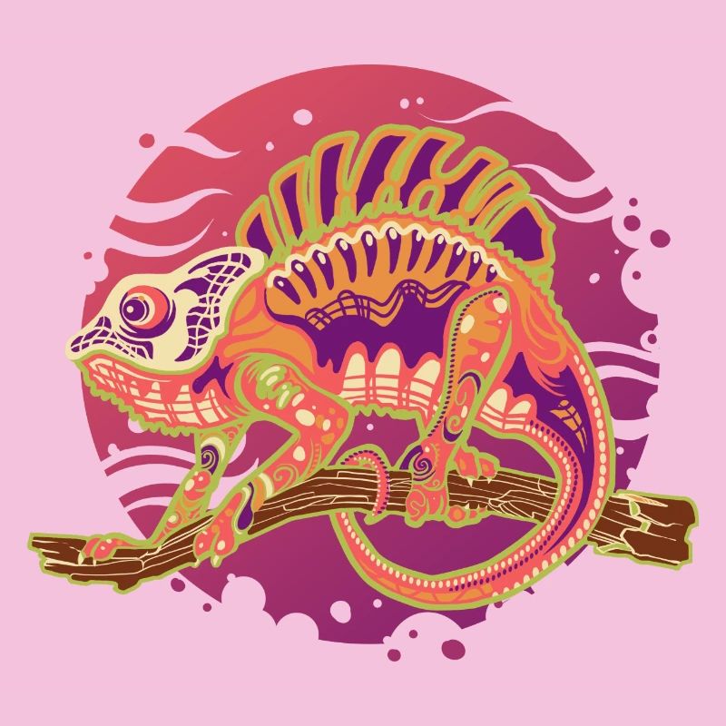 Caméléon PsyPop sur Branche