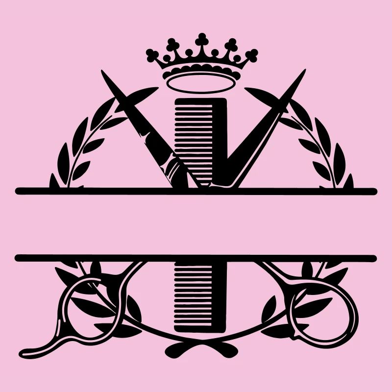 Couronne de laurier et logo de la couronne du coiffeur