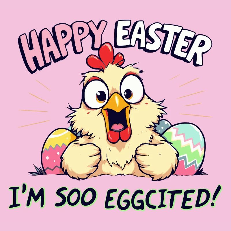 frohe Ostern happy easter i am eggcited