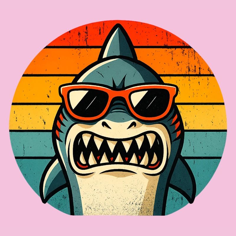 Requin Cool avec Lunettes de Soleil