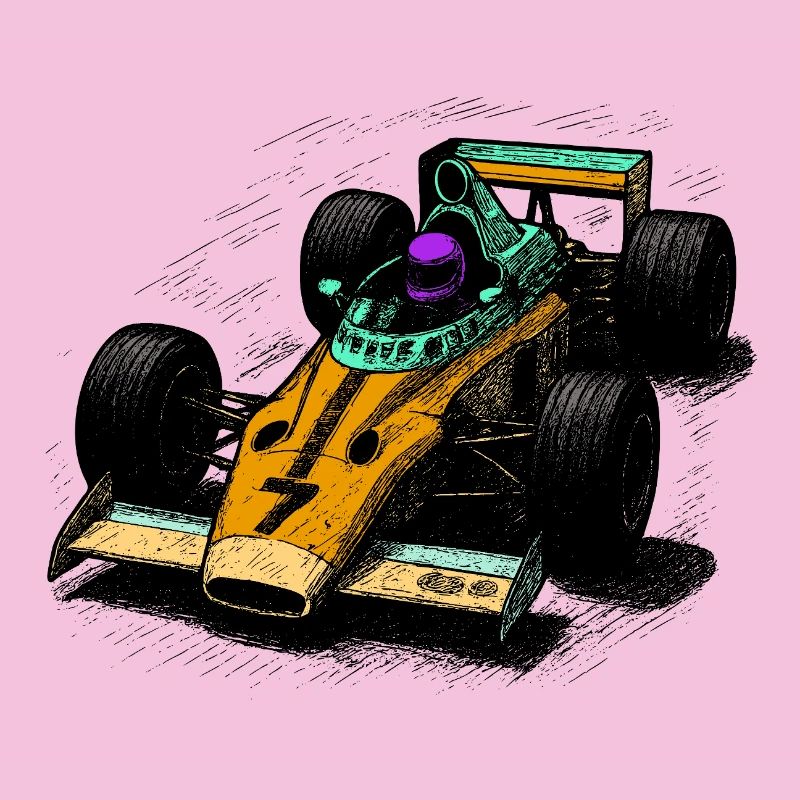 Conception de formule rétro aux couleurs vives