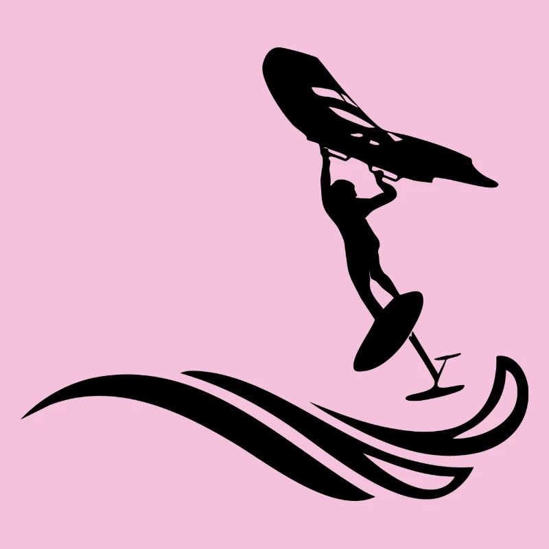 Wingfoiler on wave