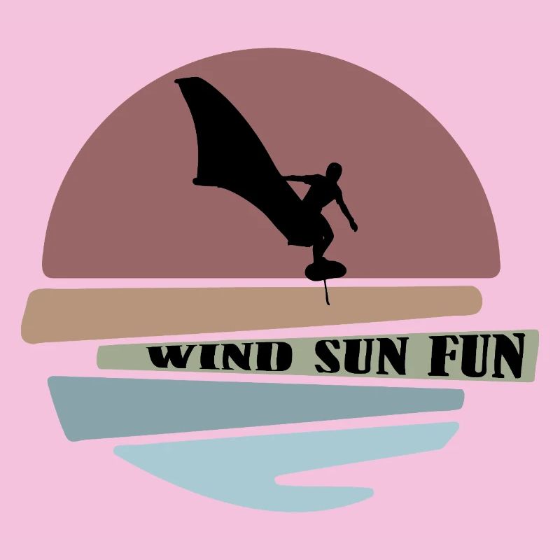 Wingfoil coucher de soleil Silhouette