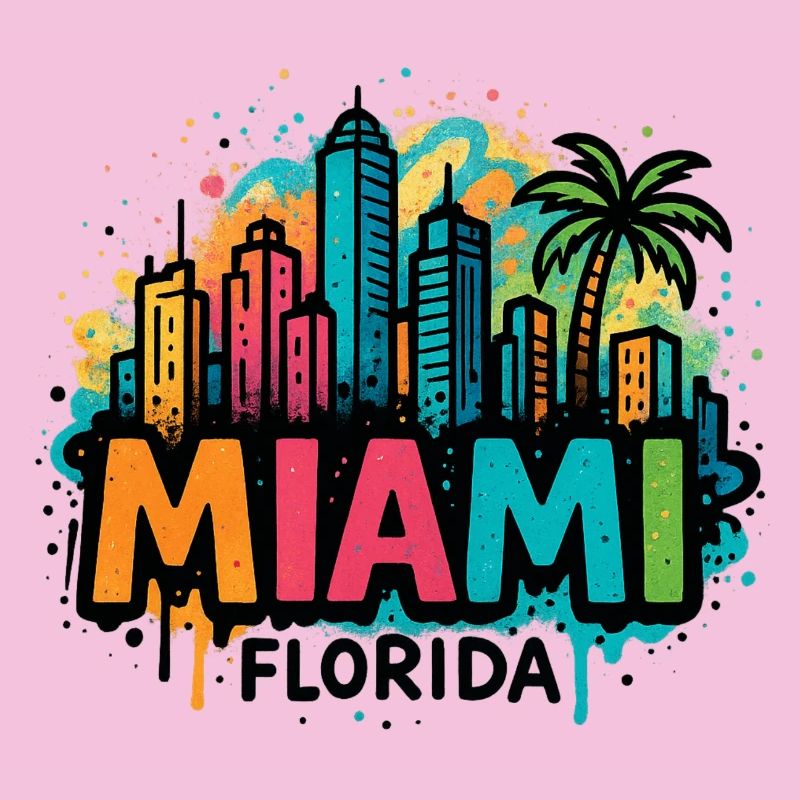 Miami Skyline Graffiti