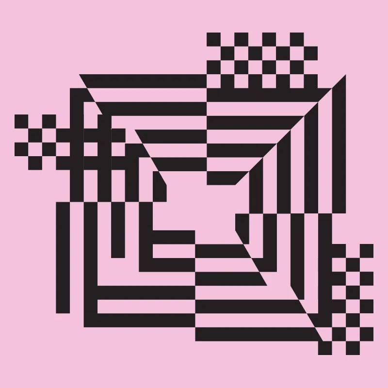 Labyrinth Gitter Monochrom