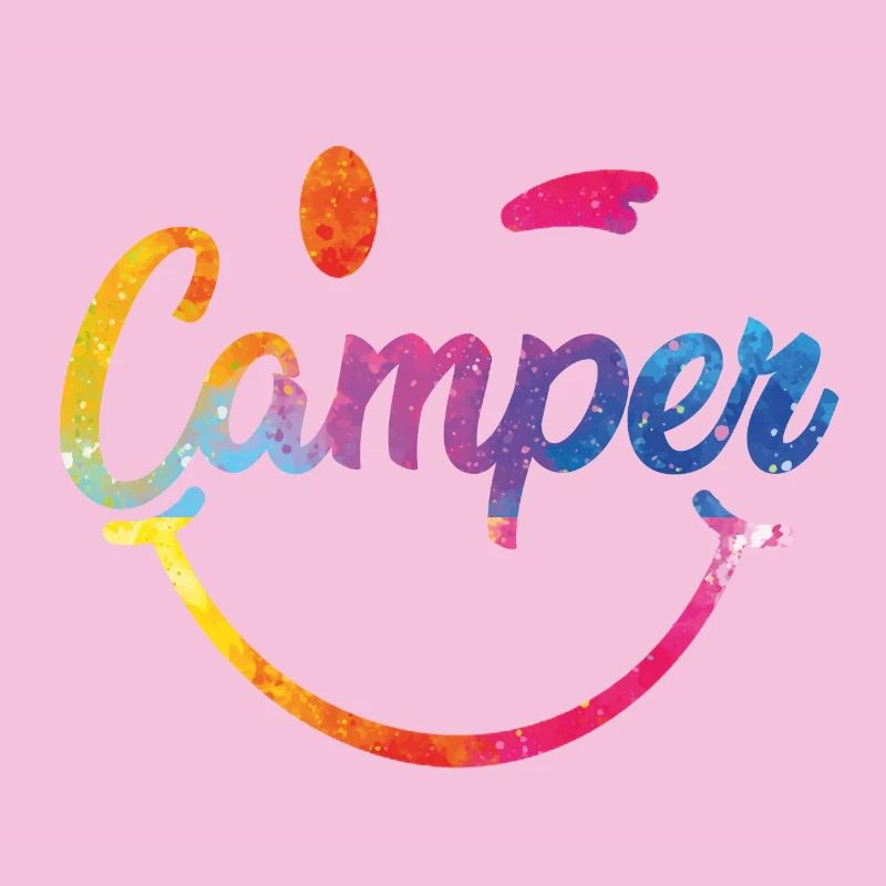 Bunter Camper Smiley Logo