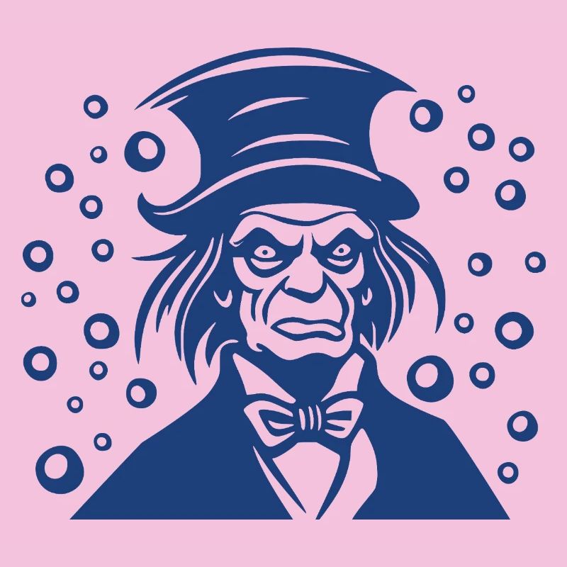 Graphique de portrait plat d’Ebenezer Scrooge