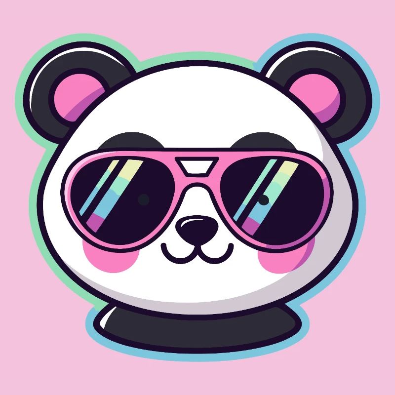 Panda pop retro pink glasses