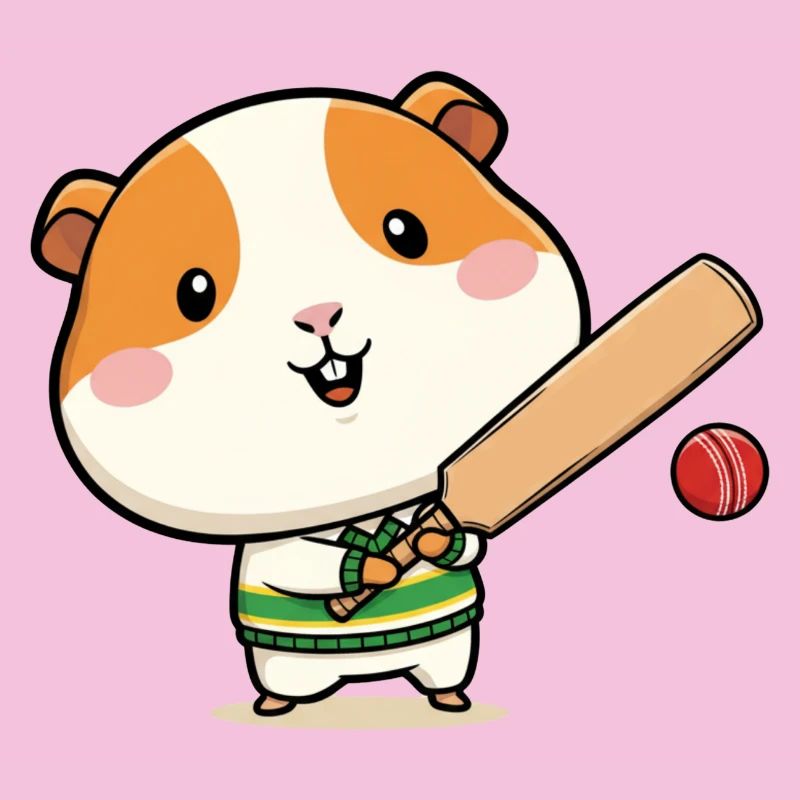 Dessin animé mignon grillon cochon d’Inde