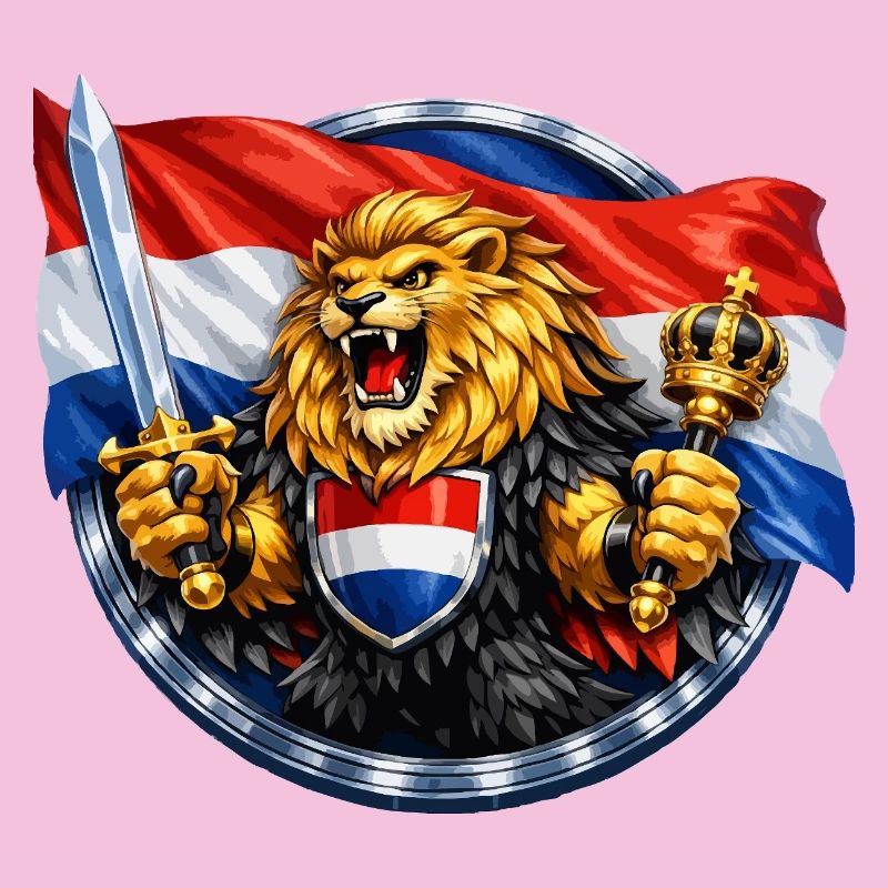 Lion hollandais avec épée et couronne
