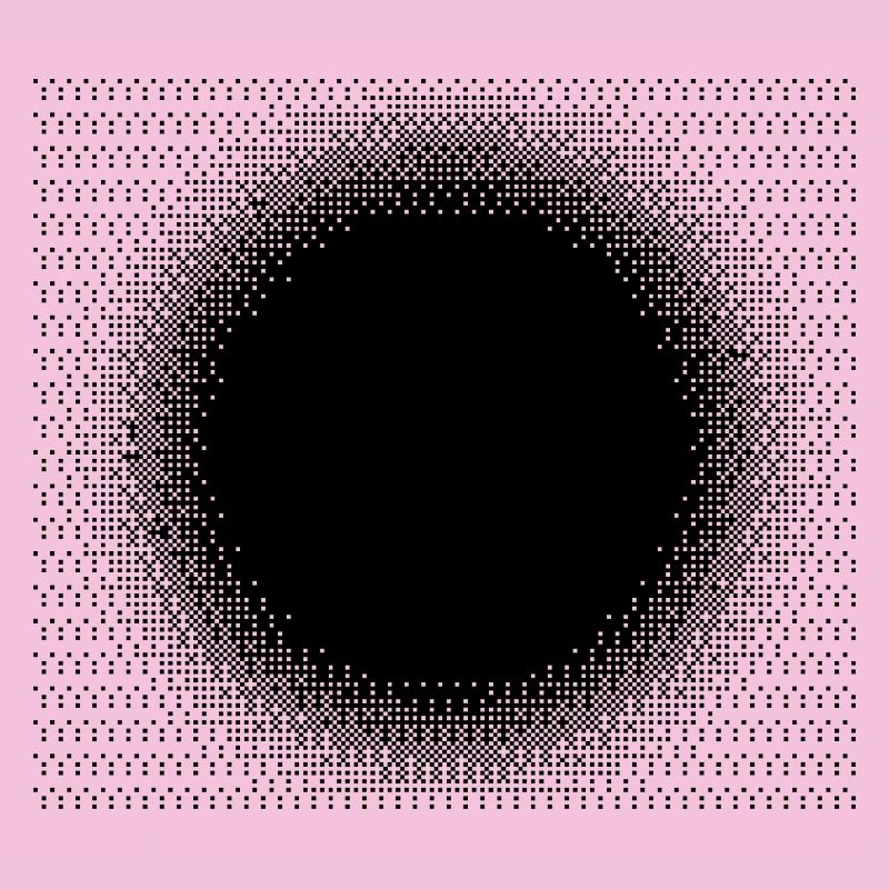 black sun dots design