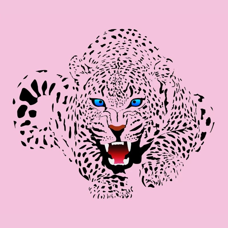 Jaguar aux yeux bleus sur le point d’attaquer